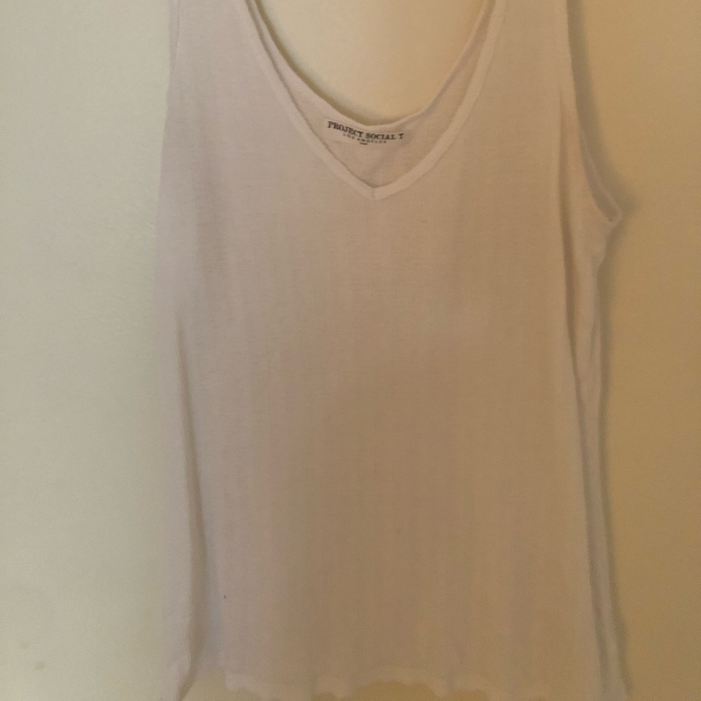 Plain white tank top